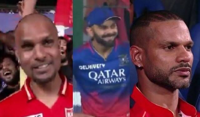 बेंगलुरु के एम चिन्नास्वामी स्टेडियम में शिखर धवन के हमशक्ल ने सभी का ध्यान खींचा