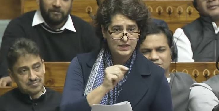 सारी जिम्मेदारी जवाहरलाल नेहरू की है क्या? प्रियंका गांधी का संसद में सवाल, बोलीं वर्तमान की बात करिए 