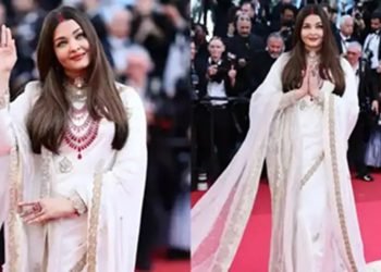 ऐश्वर्या की बनारसी साड़ी और मांग में लगे सिंदूर ने “कांस फिल्म फेस्टिवल” में सबका ध्यान खींचा 