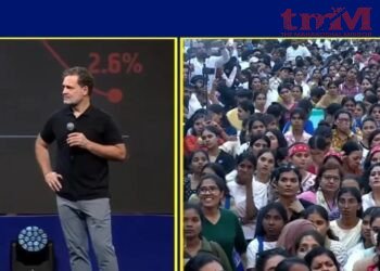 इंदौर में ‘छात्रों की गूंज’ के 5वें एडिशन में राहुल गांधी ने छात्रों से ‘सिस्टम बनाम स्टूडेंट्स’ पर सीधा संवाद किया,बोले- स्टूडेंट देश का फाउंडेशन