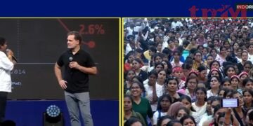 इंदौर में ‘छात्रों की गूंज’ के 5वें एडिशन में राहुल गांधी ने छात्रों से ‘सिस्टम बनाम स्टूडेंट्स’ पर सीधा संवाद किया,बोले- स्टूडेंट देश का फाउंडेशन