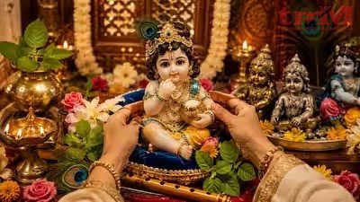 श्री कृष्ण जन्माष्टमी पर भगवान के अलग-अलग स्वरूपों जैसे शालिग्राम, लड्डू गोपाल और राधा-कृष्ण के स्वरूप की आज होगी विधिवत पूजा
